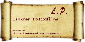 Linkner Polixéna névjegykártya